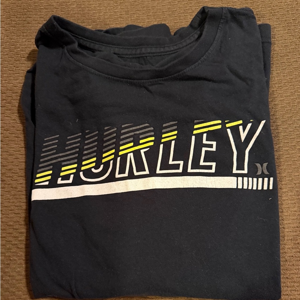 Hurley Black and Yellow Long Sleeve Tee